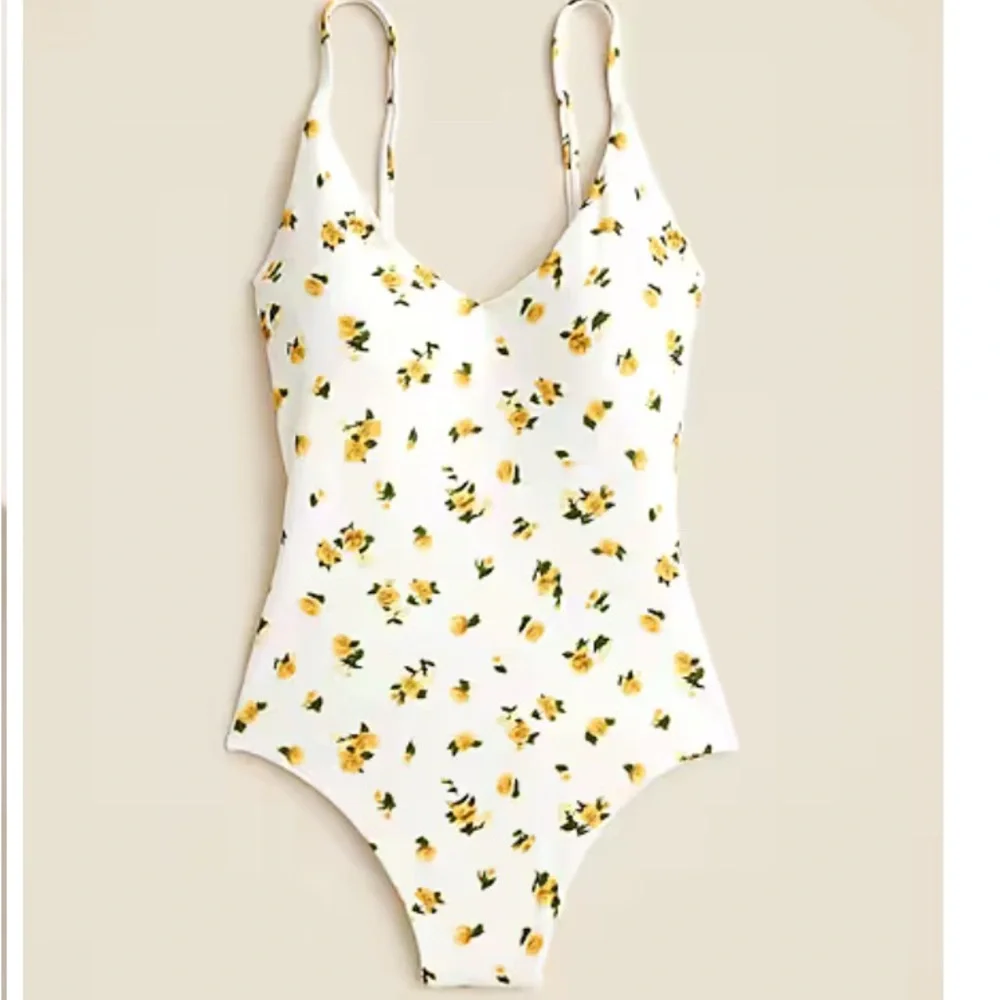J. Crew White Floral Swimsuit. Lana one-piece in Classic Sculpt - Picture 1 of 6